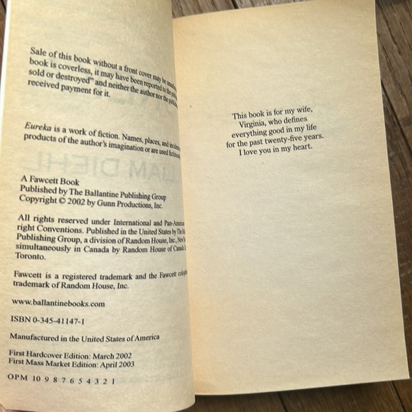 Eureka paperback by William Diehl, crime mystery/historical fiction - Picture 10 of 16